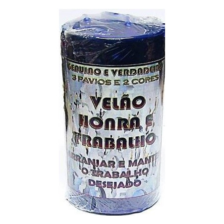vela de 3 pavios – honra e trabalho