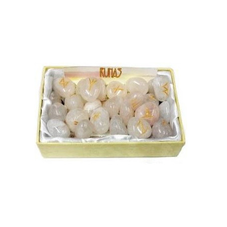 runas – pedra quartzo rosa