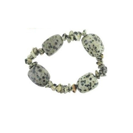 pulseira jaspe dalmata – 4 pedras
