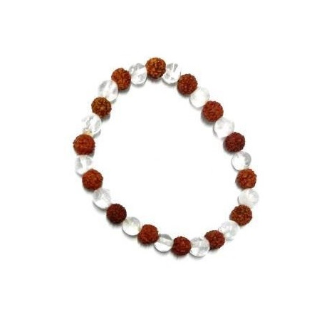 pulseira rudraksha – quartzo