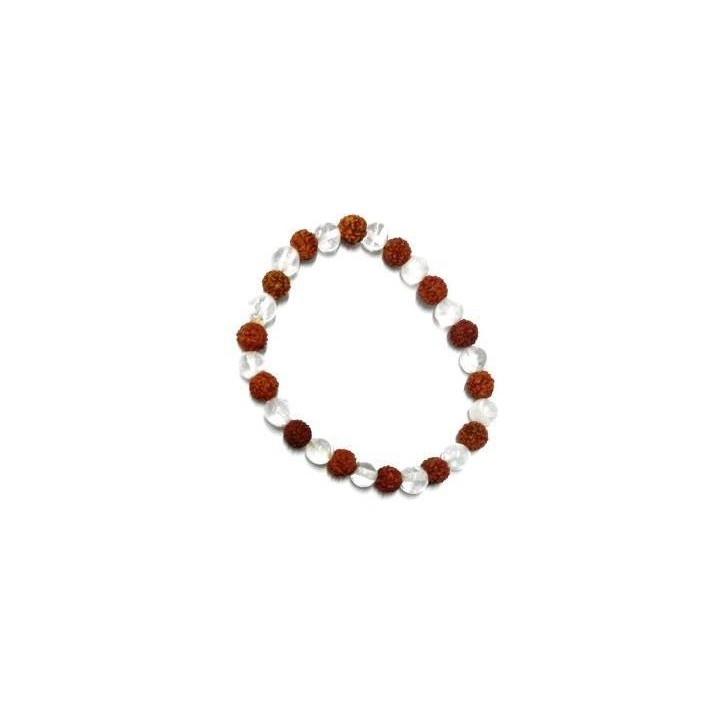 pulseira rudraksha – quartzo