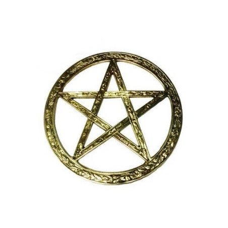pentagram 15cm - brass