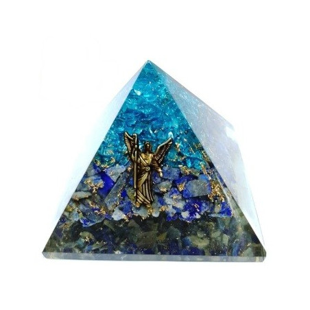 pirâmide orgonite lapis lazuli e agua marinha – 7 x 7
