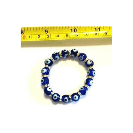 pulseira olho da turquia – azul e brilhantes