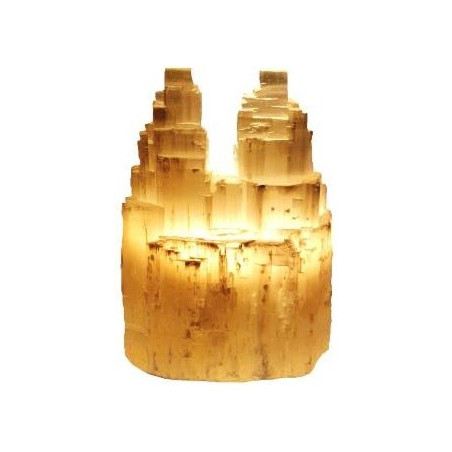 candeeiro de selenite – torre dupla