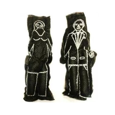 bonecos de pano Vodu (voodoo)– casal preto