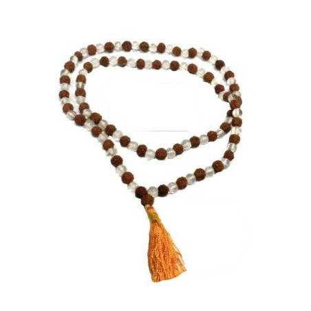 japamala rudraksha – quartzo