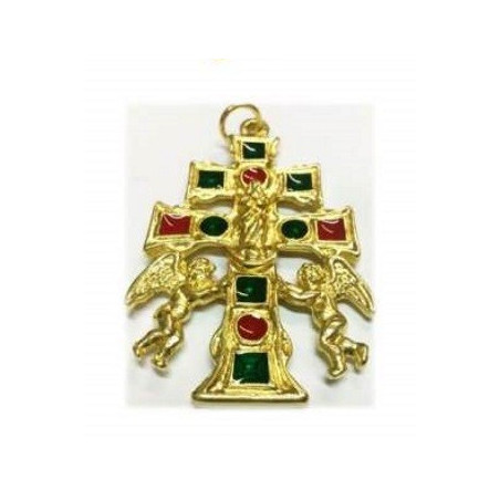 cruz de caravaca dourada – 6cm
