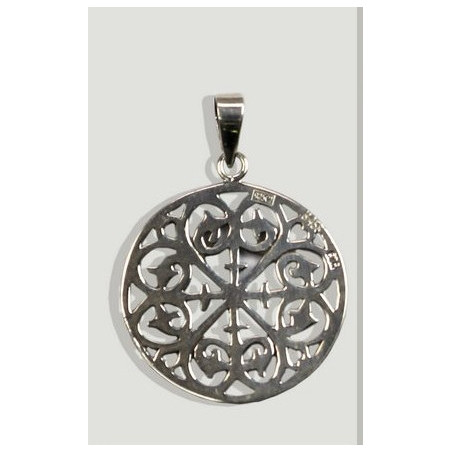 Pingente Cruz Batismal - Prata 20mm