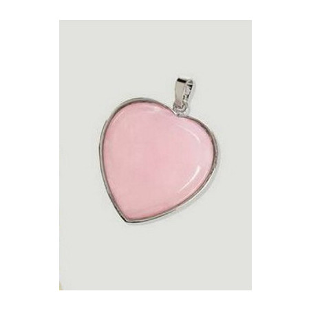 Pingente - Quartzo Rosa Coração