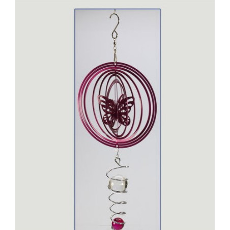 Spinner em Aço - Borboleta 3D e Espiral com 2 Bolas