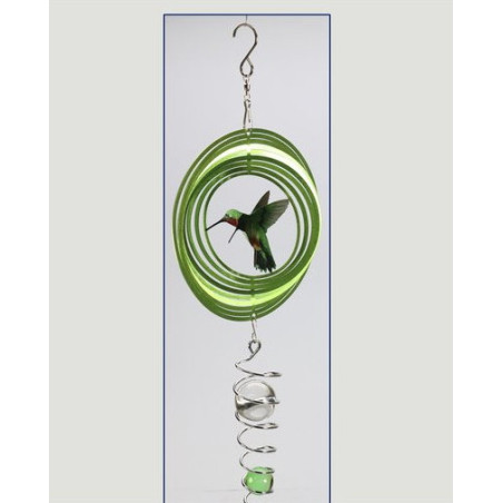 Spinner Em Aço - Beija-Flor 3D E Espiral Com 2 Bolas