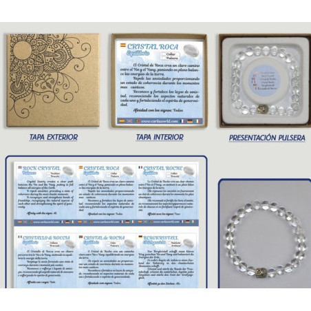 Pulseira Elegante - Cristal de Rocha C/Buda