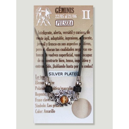 Pulseira Signo Gémeos - Prateada