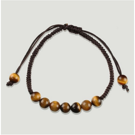 Pulseira Olho de Tigre - bolas pequenas