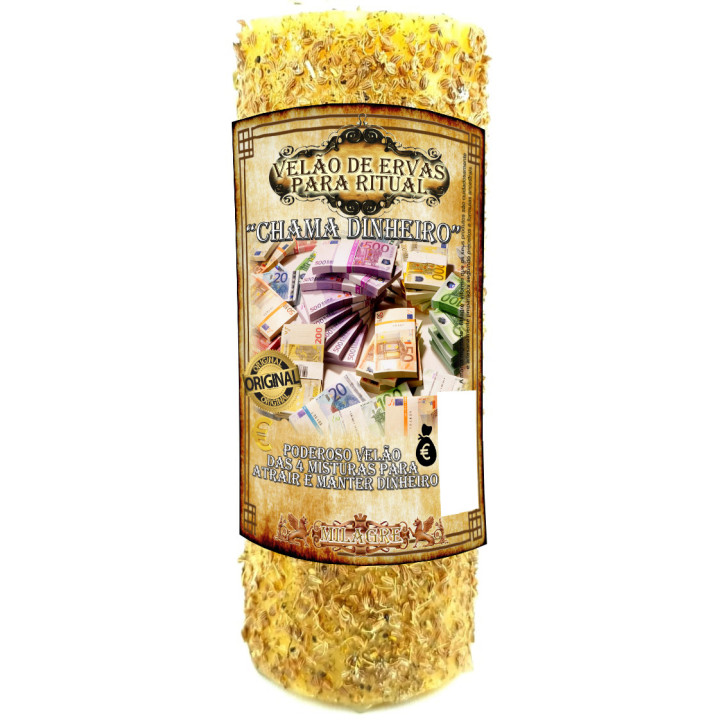 Velão Chama Dinheiro - vela de ervas