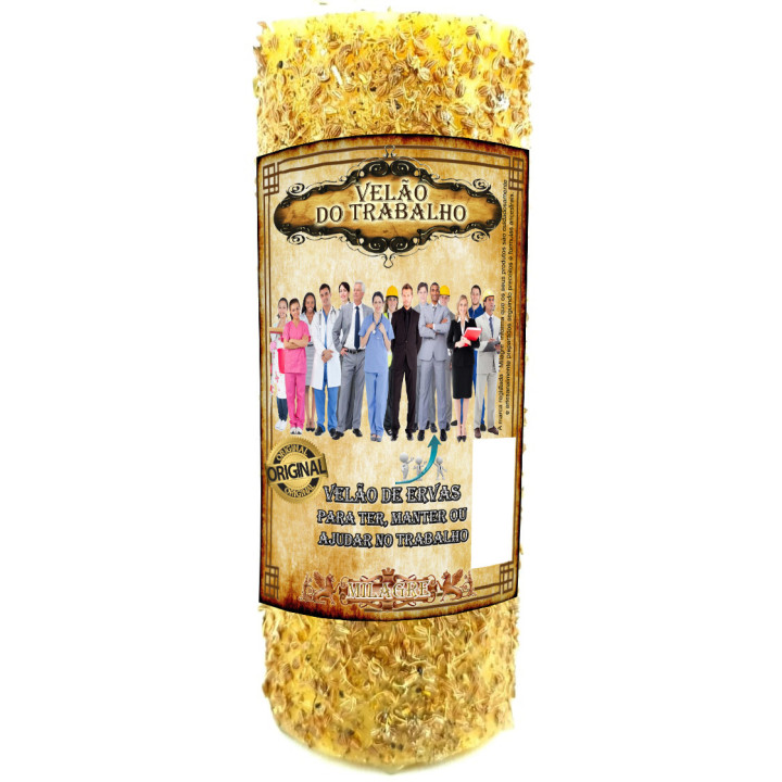 Velão do trabalho - vela de ervas