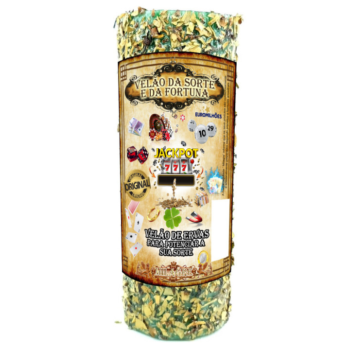 Velão Sorte e Fortuna - vela de ervas