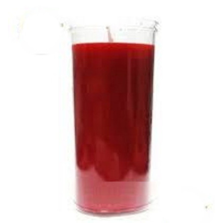 vela copo plástico vermelha