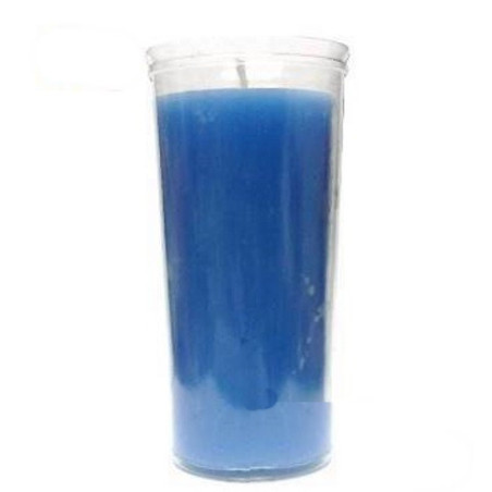 vela copo plástico azul-clara