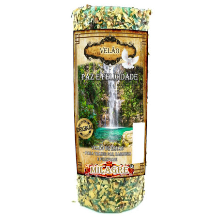 Vela de paz y felicidad - vela de hierbas