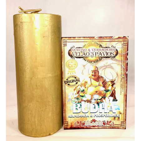vela de 3 pavios – buda