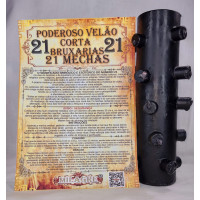 velão de 21 mechas preto – corta bruxarias