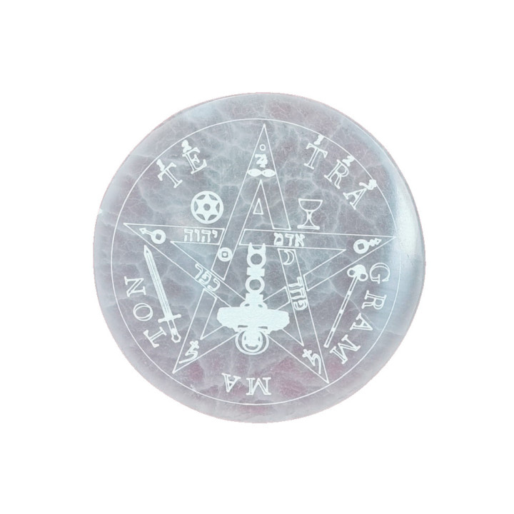 Placa Energética Selenite - Tetragrammaton 14cm