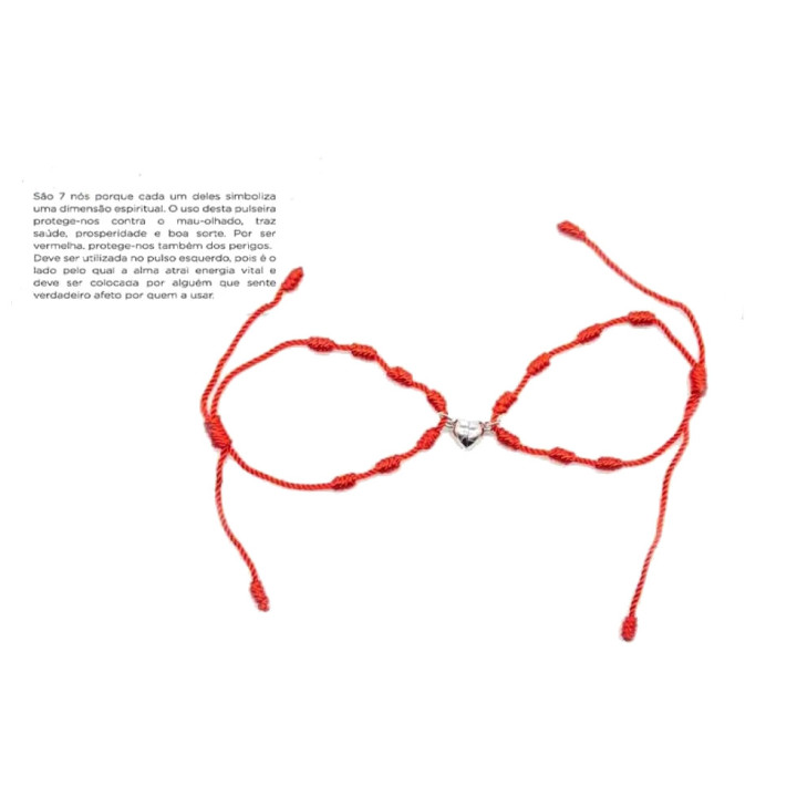 Bracciale 7 Nodi - Cuore "Imantato" 2 Unità