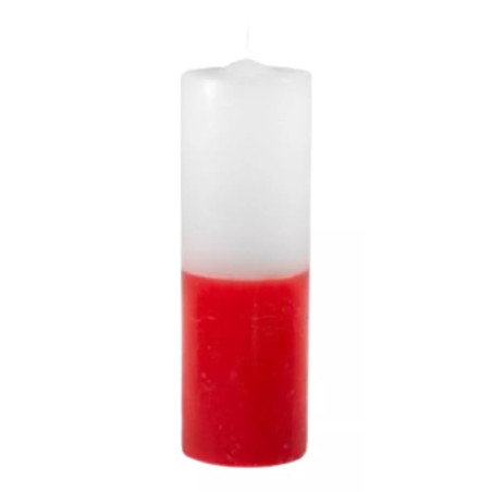 Vela De 7 Dias Branca e Vermelha