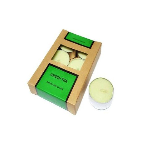 vela tealight chá verde – conjunto 6